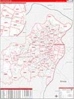 St. Louis, Mo Carrier Route Wall Map